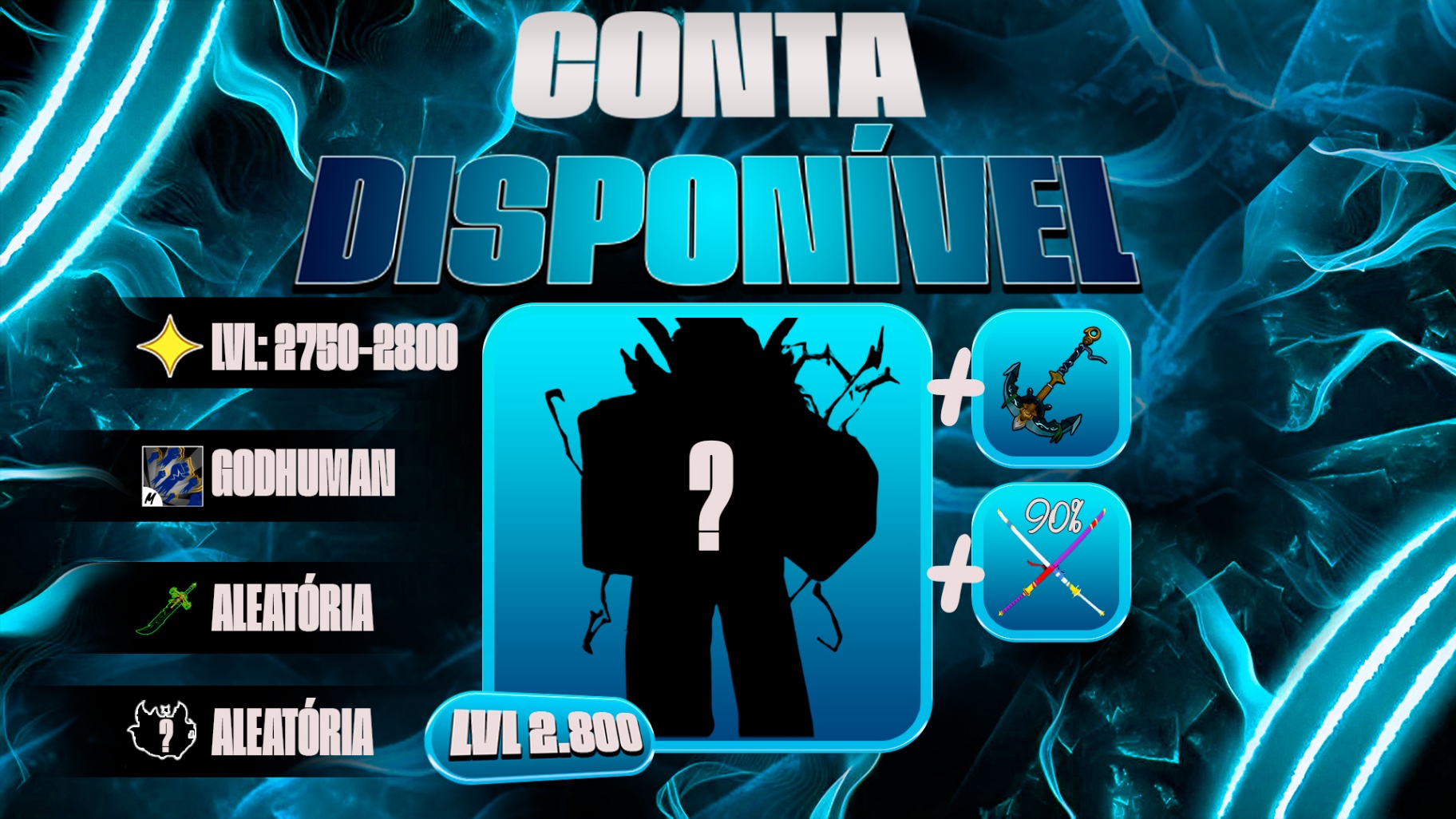『土』 COMBO COM SHARK ANCHOR + Level Max + GodHuman + Cdk +Dark Fragment + SHARK ANCHOR (90% F > 25K